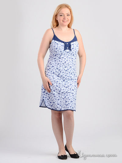 Ночная сорочка El Fa Mei, цвет синий, белый