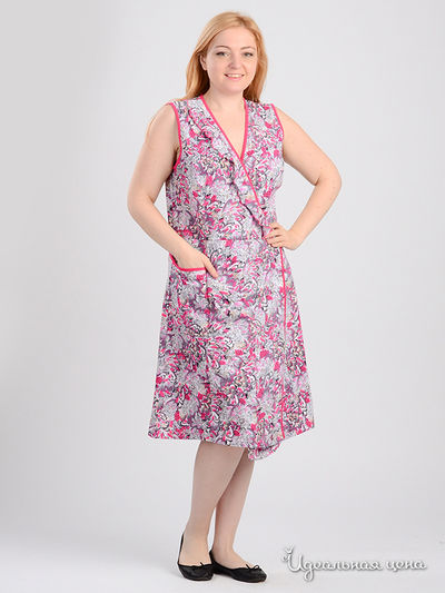 Халат Alfa, цвет розовый, серый