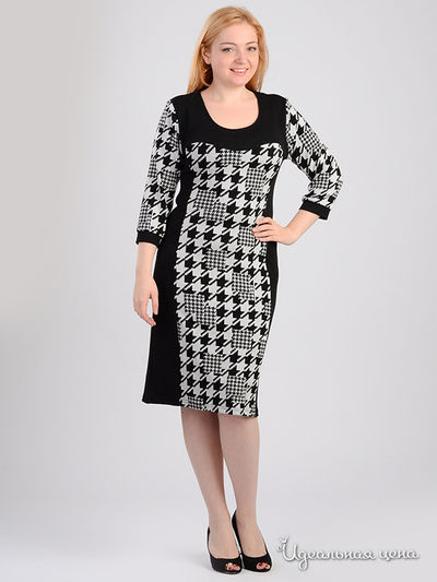 Платье Alfa, цвет черный, белый