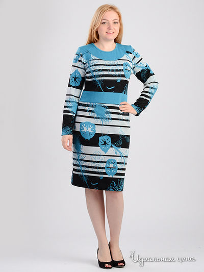 Платье Alfa, цвет синий, черный