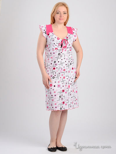 Ночные сорочки Alfa, цвет белый с розовым