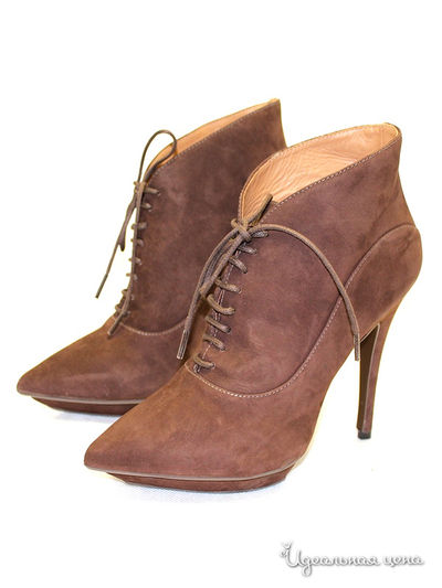 Ботильоны Klimini, цвет темно-коричневый