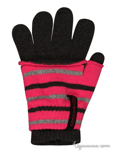 Перчатки Coccodrillo, цвет коралловый/черный