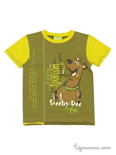 Футболка PlayToday, цвет хаки, желтый