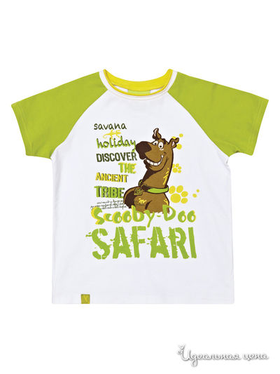 Футболка PlayToday, цвет белый, салатовый