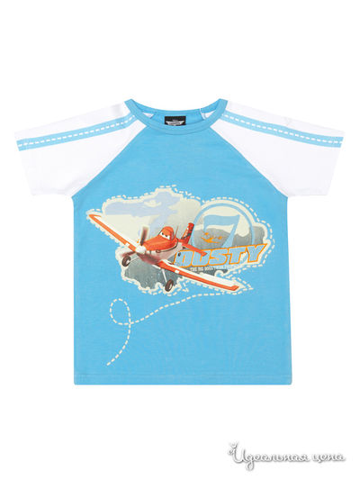 Футболка PlayToday, цвет белый, голубой