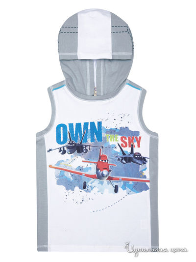 Майка PlayToday, цвет белый, серый, синий