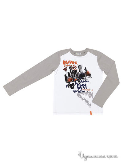 Джемпер S’COOL!, цвет белый, серый, оранжевый