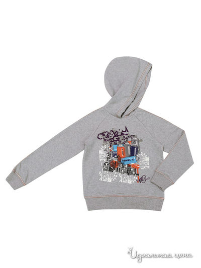 Толстовка S’COOL!, цвет серый, фиолетовый, оранжевый, голубой