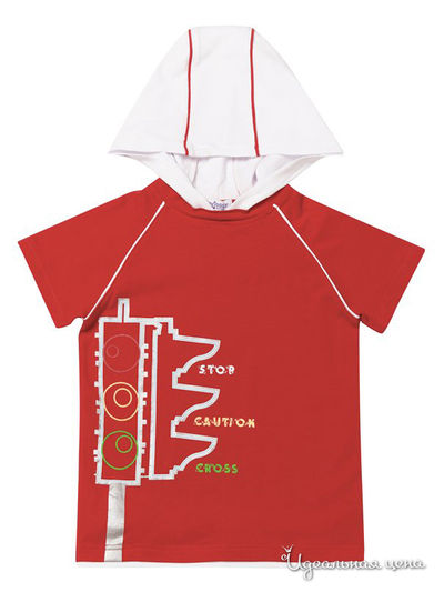 Футболка PlayToday, цвет красный, белый