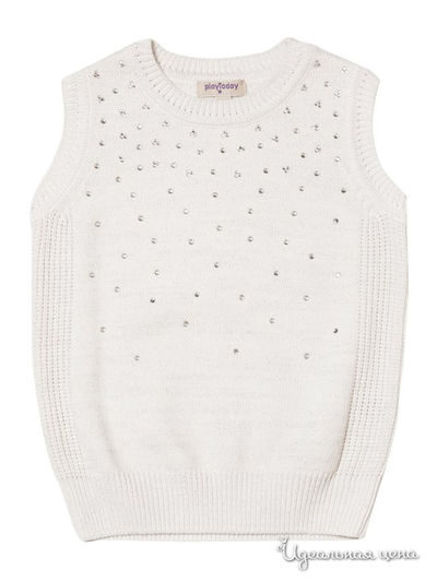 Жилет PlayToday, цвет белый, серебряный