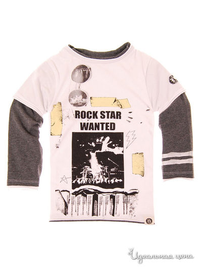 Лонгслив Mini Shatsu, цвет белый, серый