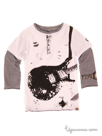 Лонгслив Mini Shatsu, цвет белый, серый