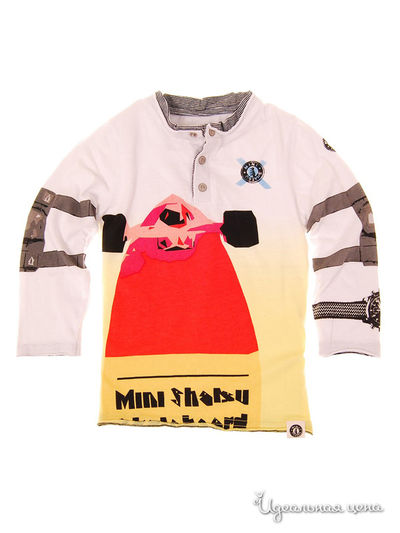 Лонгслив Mini Shatsu, цвет белый, красный