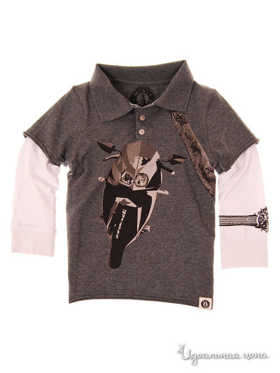 Рубашка Mini Shatsu, цвет серый, белый