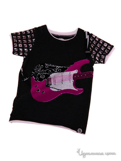 Футболка Mini Shatsu, цвет черный, фуксия