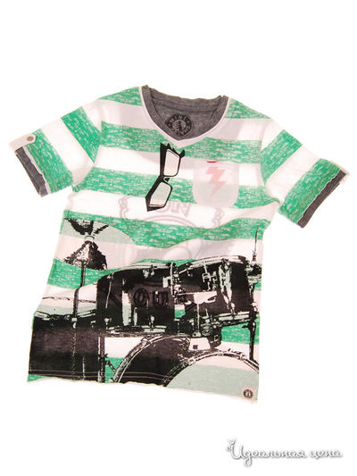 Футболка Mini Shatsu, цвет зеленый, белый, черный