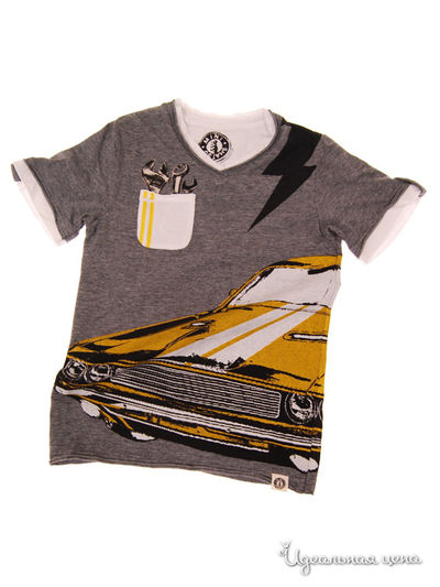 Футболка Mini Shatsu, цвет серый с аппликацией