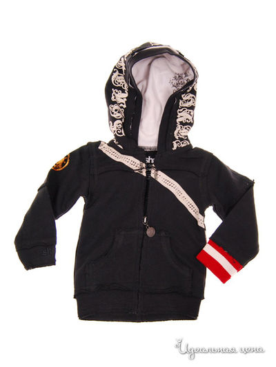 Кардиган Mini Shatsu, цвет черный/мульти с аппликацией