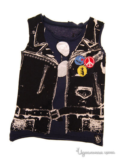 Майка Mini Shatsu, цвет черный с аппликацией