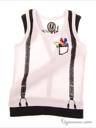 Майка Mini Shatsu, цвет белый с аппликацией