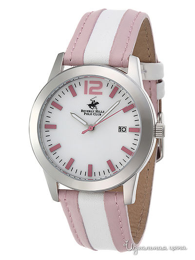Часы Beverly Hills Polo Club, цвет розовый - белый