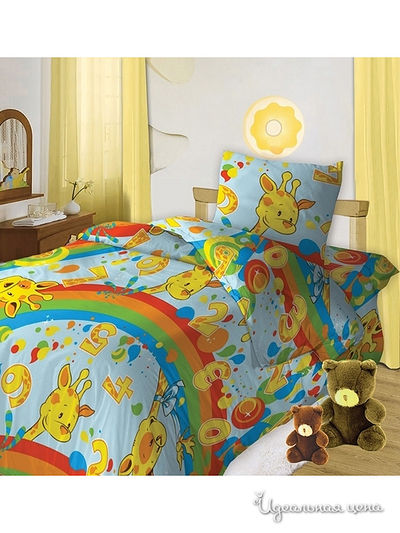 Комплект постельного белья, 1,5-спальный, 70*70 см Кошки-мышки, цвет мультиколор