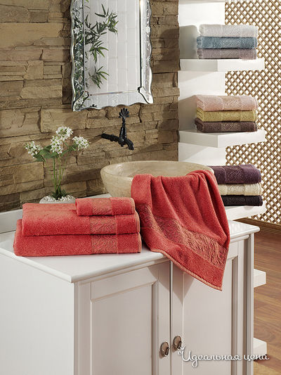 Полотенце Issimo, цвет коралловый