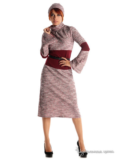 Платье Artwizard, цвет розовый/бордовый/серый