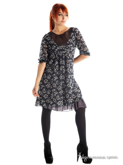 Платье Artwizard, цвет синий, коричневый, белый