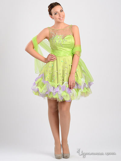 Платье Nera di Sera, цвет зеленый-сиреневый