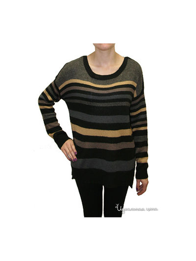 Свитер Romeo & Juliet, цвет серый-черный-охра-полоска