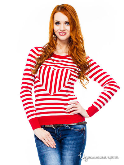 Джемпер Mondigo, цвет красный, белый