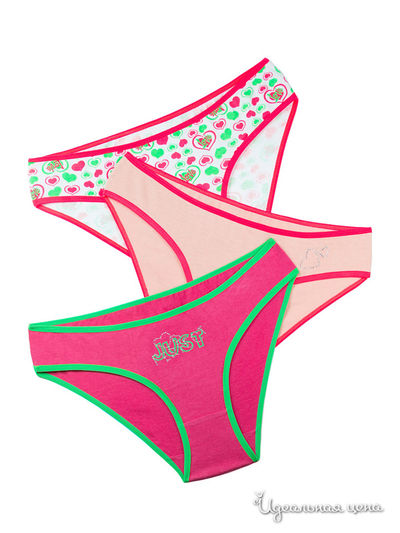 Трусы-слипы (3 шт) Dentelle, цвет красный