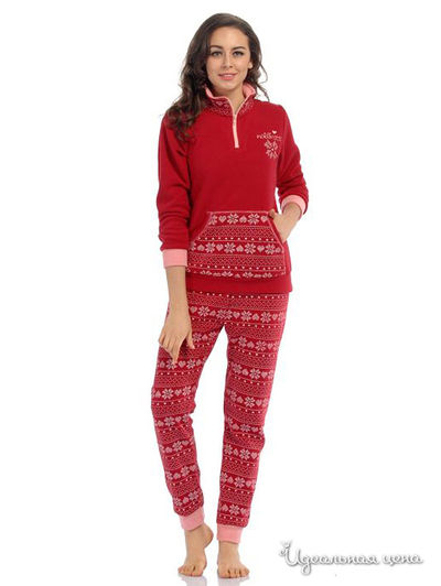 Пижама Pinky Style, цвет бордовый