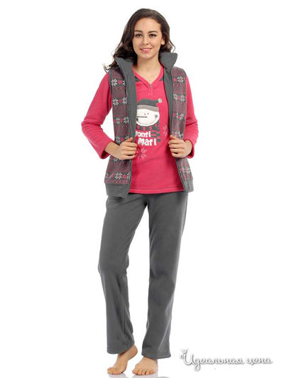 Пижама Pinky Style, цвет серый