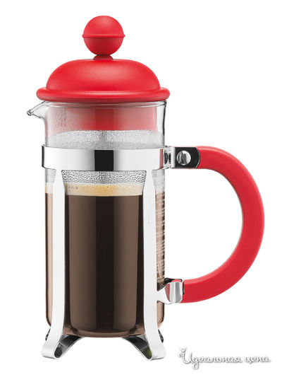 Кофейник с прессом, 1 л Bodum, цвет красный