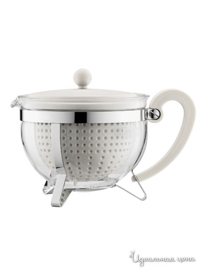 Чайник заварной, 1 л Bodum, цвет белый