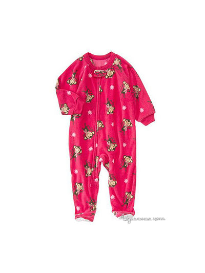 Пижама Crazy8, цвет розовый с принтом (обезьянки)