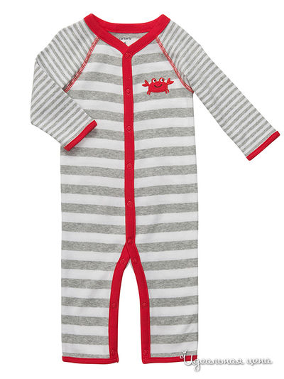 Пижама Carters, цвет в полоску серя гамма