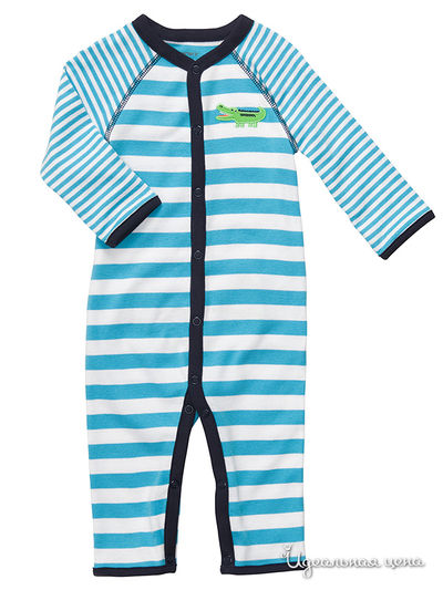 Пижама Carters, цвет в полоску голубая гамма с темно-синим кантом