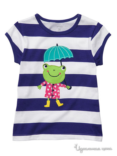 Футболка Carters, цвет синий, белый