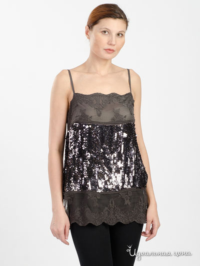 Топ Twin-Set Girl, цвет серый