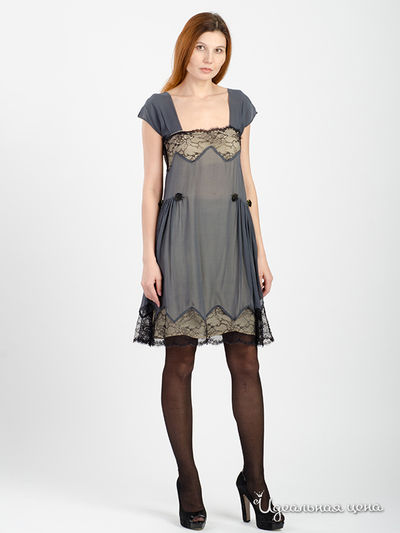 Платье Twin-Set Girl, цвет серый