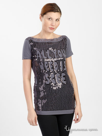 Туника Twin-Set Girl, цвет серый