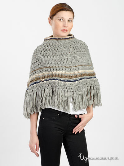 Пончо Twin-Set Girl, цвет темно-серый