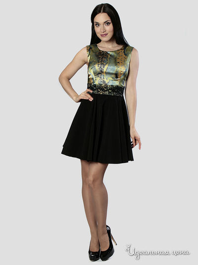 Платье Diva, цвет черный, зеленый