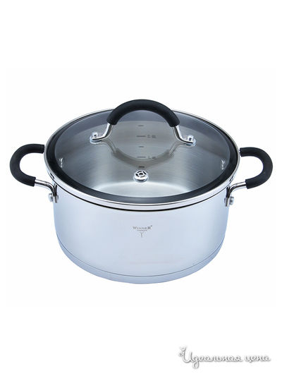 Кастрюля Winner, цвет стальной