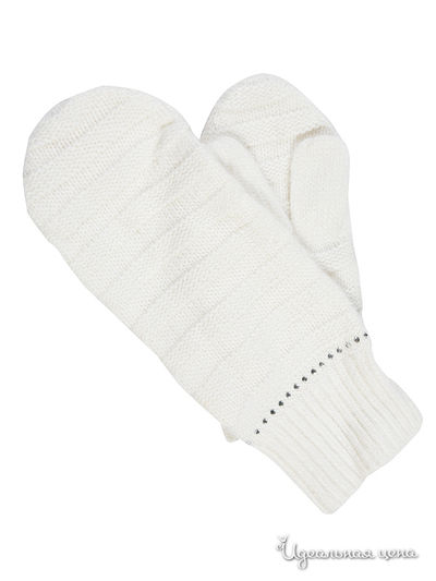 Варежки Gulliver, цвет белый в полоску