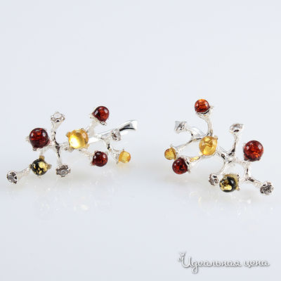 Серьги Эсмеральда, цвет коричневый